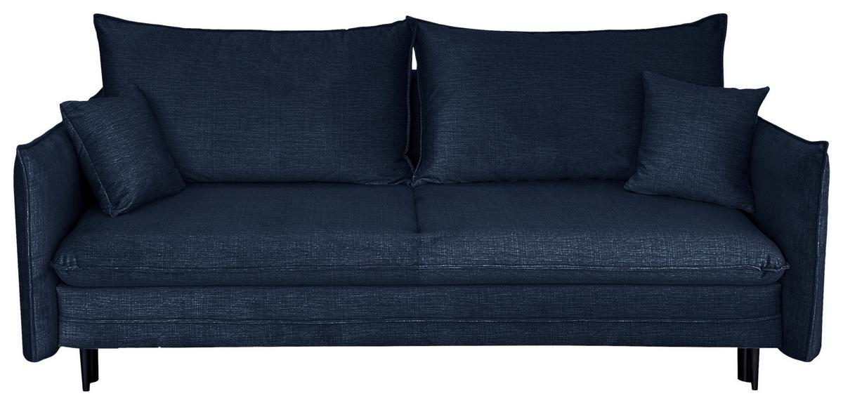 Schlafsofa Melody - Blau/Schwarz, Design, Textil (216/96/102cm) - MID.YOU