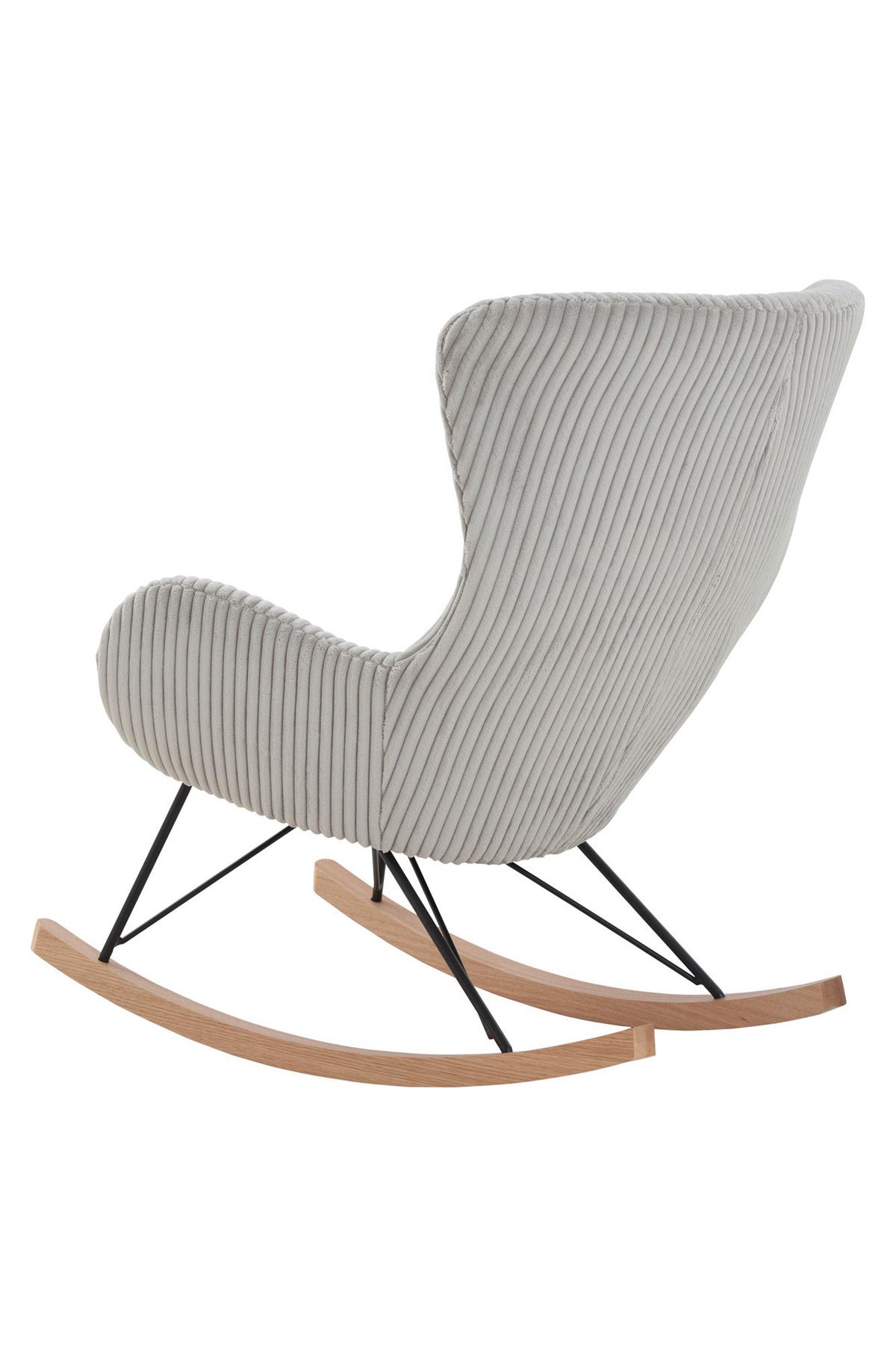 Schaukelstuhl Grau B: 76 Cm - Eichefarben/Schwarz, MODERN, Textil/Metall (76/103/100cm) - Livetastic