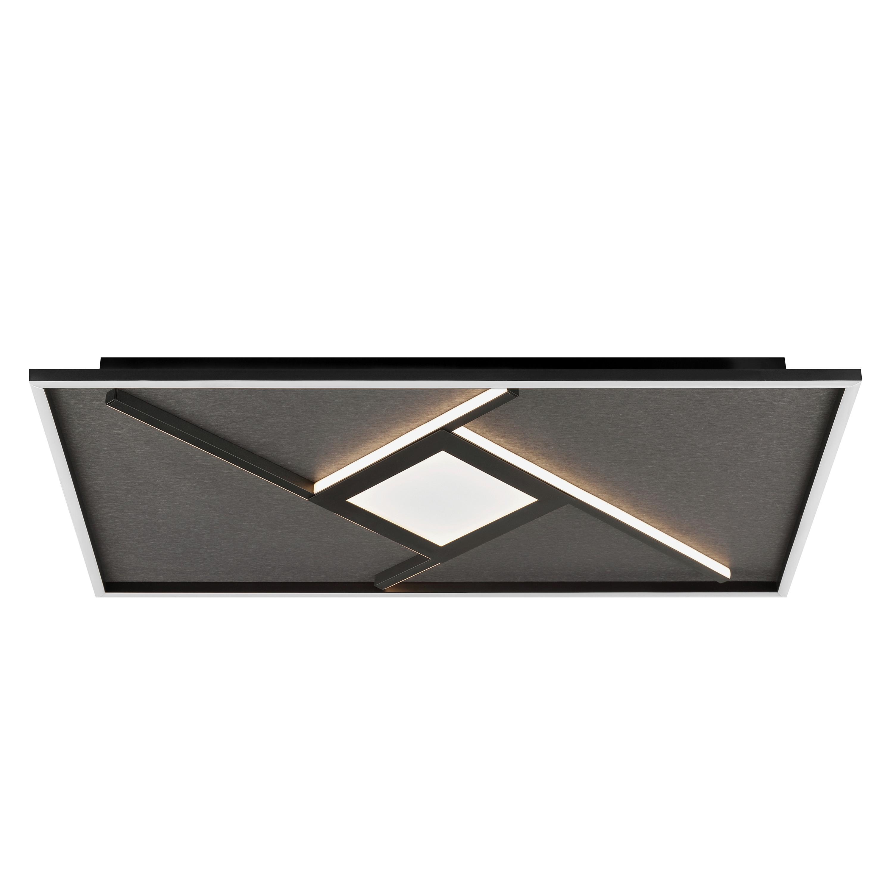 Led-deckenleuchte Hardy Schwarz B: 71 Cm - Schwarz, Design, Kunststoff/Textil (4,7/71/41cm) - Brilliant