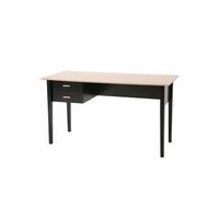 Schreibtisch Naturfarben, Schwarz L: 140cm - Schwarz/Naturfarben, Design, Holz/Holzwerkstoff (140/60/75cm) - Livetastic