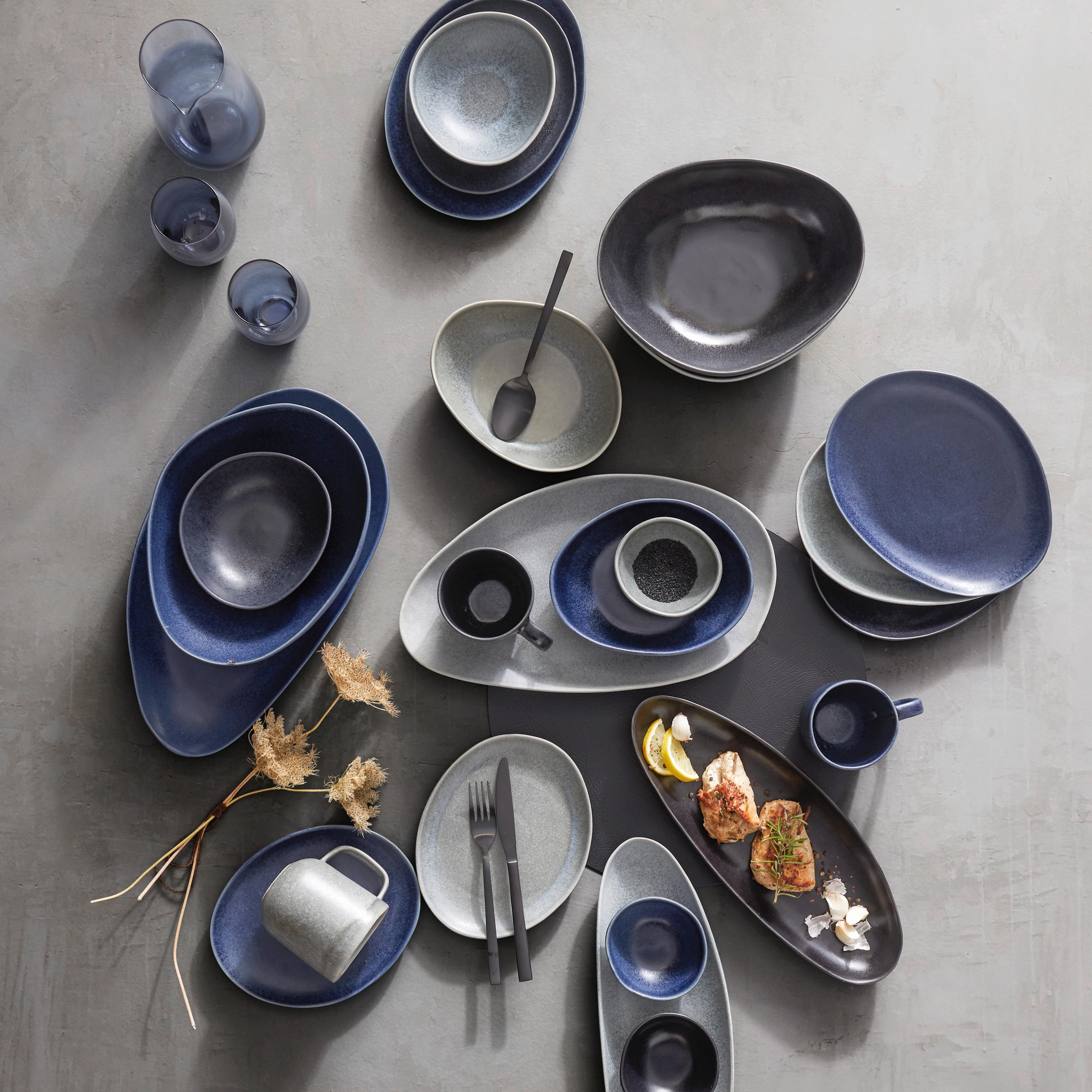 Dezerní talíř Gourmet, Ø: 22cm - černá, Moderní, keramika (22/17/2,5cm) - Premium Living