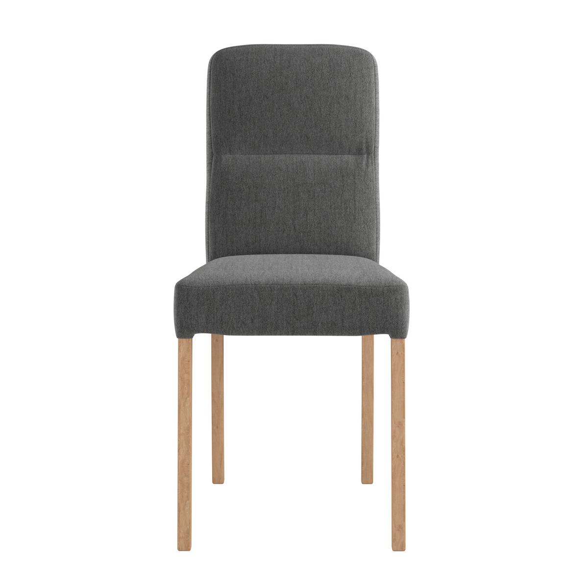 Stuhl Emma Ii - Eichefarben/Anthrazit, KONVENTIONELL, Holz/Textil (43/91/58cm)