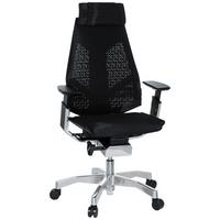 Drehstuhl Genidia Pro Höhenverstellbar Schwarz - Alufarben/Schwarz, MODERN, Kunststoff/Textil (57/134/46cm) - MID.YOU