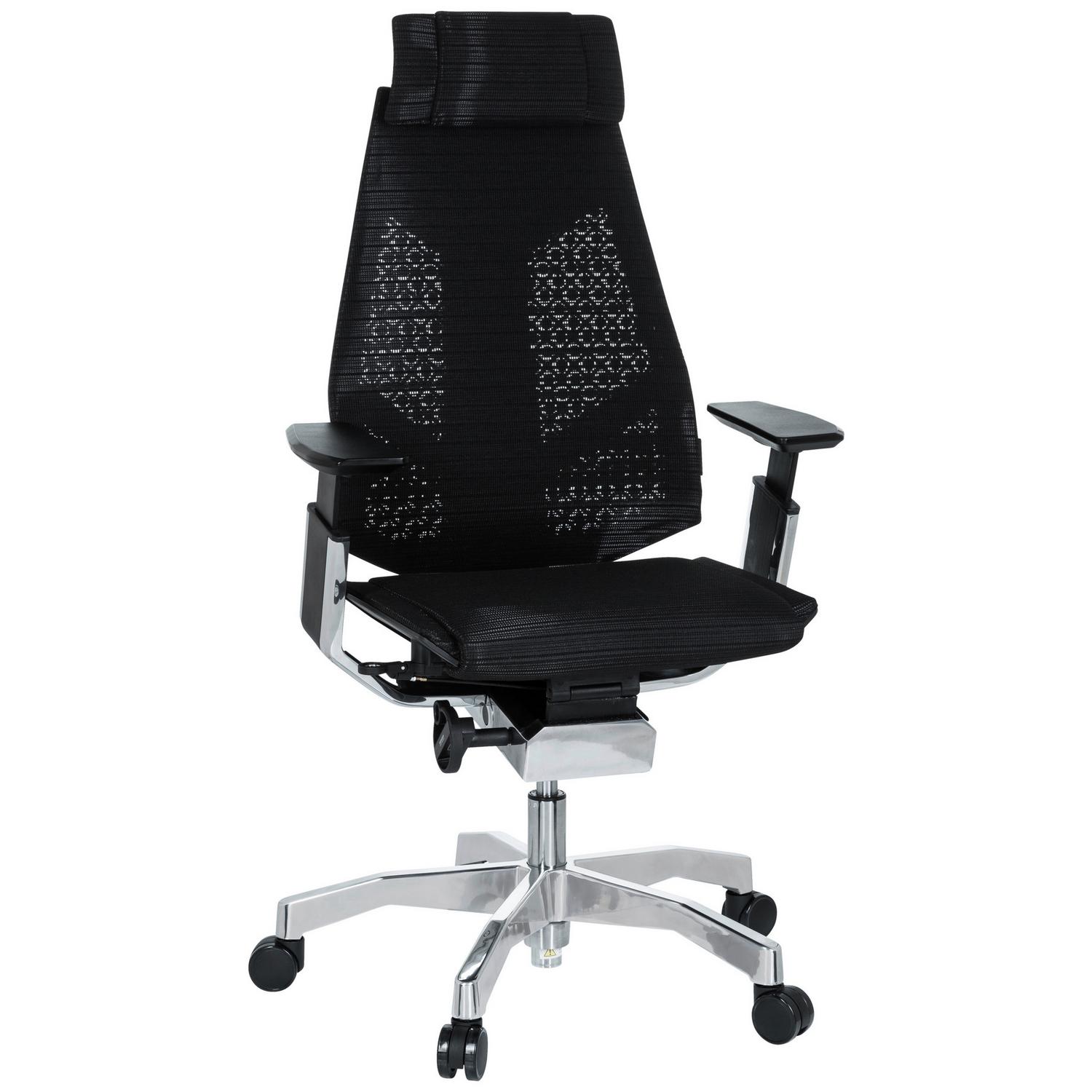 Drehstuhl Genidia Pro höhenverstellbar Schwarz 57x134x46 cm