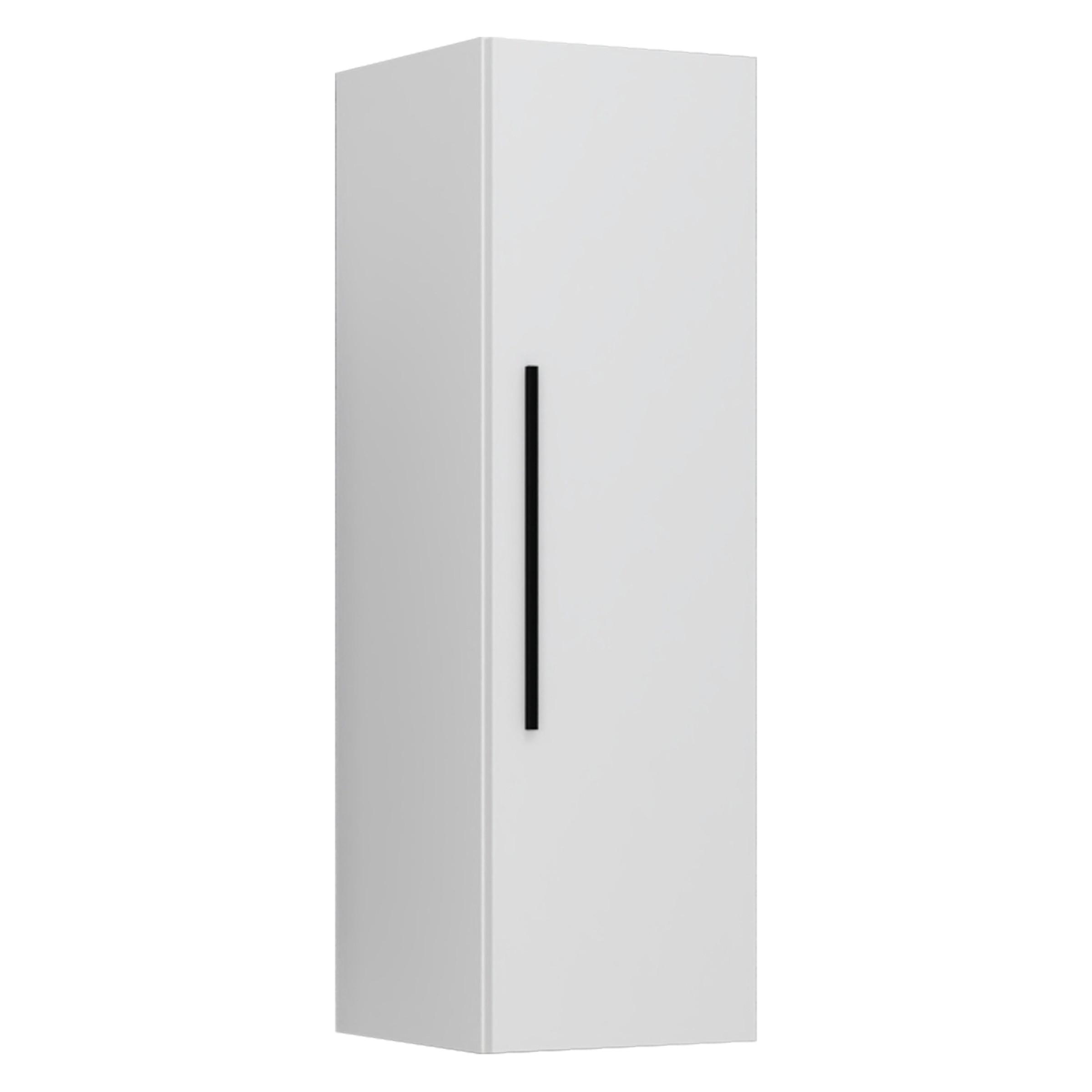 Závěsná skříňka Arila š: 30 cm, bílá - bílá/černá, Moderní, kov/kompozitní dřevo (30/95/30cm) - MID.YOU
