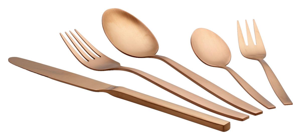 SADA PŘÍBORŮ 30-dílná - bronzová, Design, kov - Echtwerk