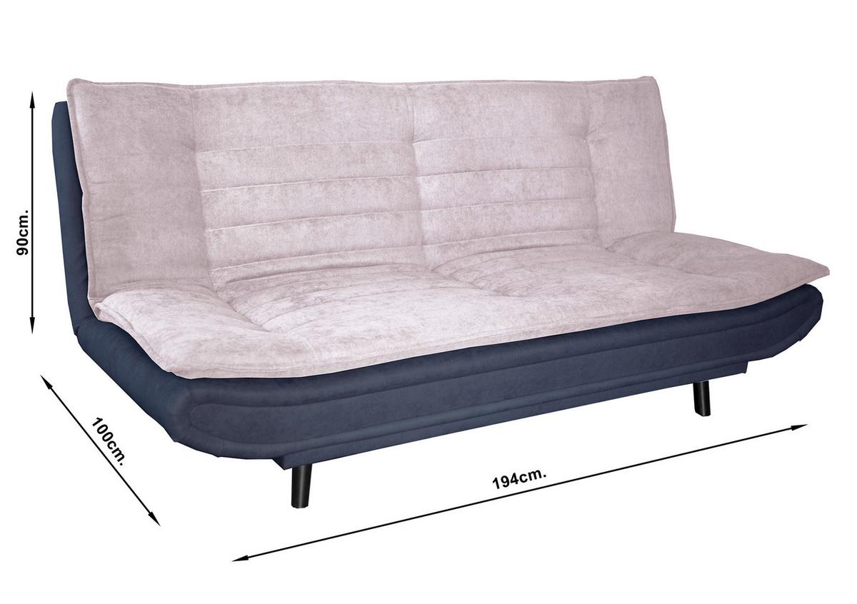 Schlafsofa Donut, Anthrazit/rosa B: 194cm - Anthrazit/Schwarz, MODERN, Textil (194/90/100cm) - P & B