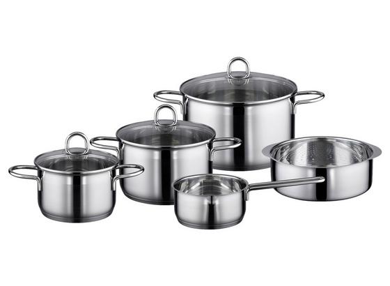 Kochtopfset Topfset Lima Sol 8 teilig - Silberfarben, Basics, Glas/Metall - ELO Kochtopfset Topfset Lima Sol 8 teilig - Silberfarben, Basics, Glas/Metall - ELO