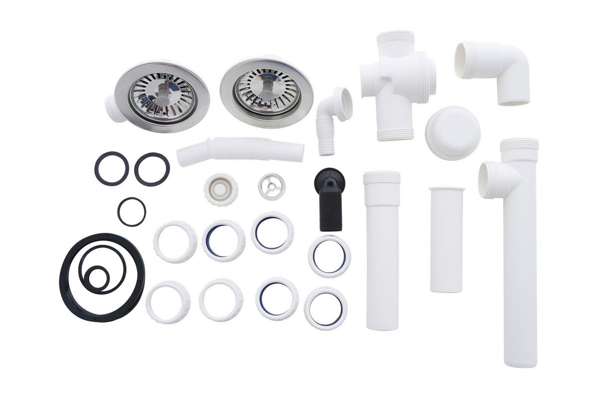 Spüle Respekta Einbauspüle Denver - Weiß, Trend, Glas/Kunststoff (100/20/50cm) - Respekta