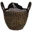 Aufbewahrungskörbchen Genet S - Schwarz/Braun, KONVENTIONELL, Leder/Naturmaterialien (30/22cm) - Ombra Aufbewahrungskörbchen Genet S - Schwarz/Braun, KONVENTIONELL, Leder/Naturmaterialien (30/22cm) - Ombra