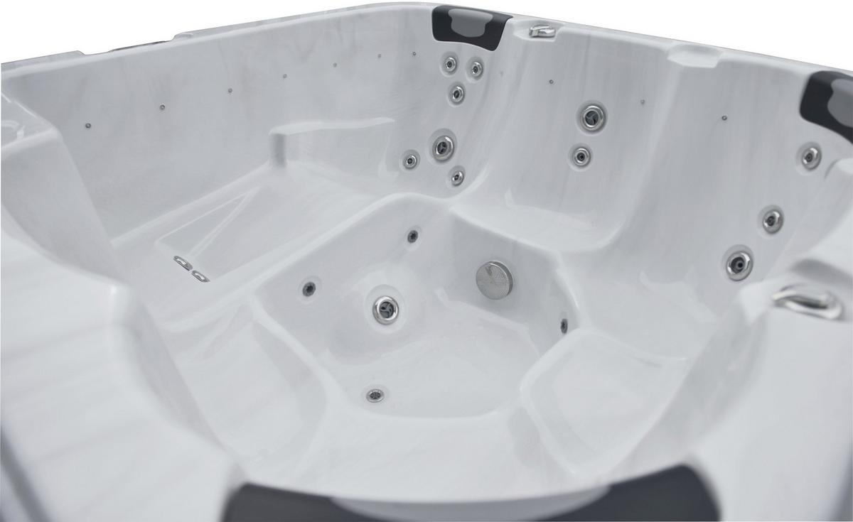 Whirlpool Acryl Rivoli 200x92x200 Cm - Weiß/Grau, Design, Holz/Kunststoff (200/92/200cm)