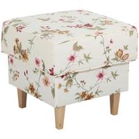 Hocker Lorris - Buchefarben/Weiß, Design, Textil (53/45/53cm) - Max Winzer