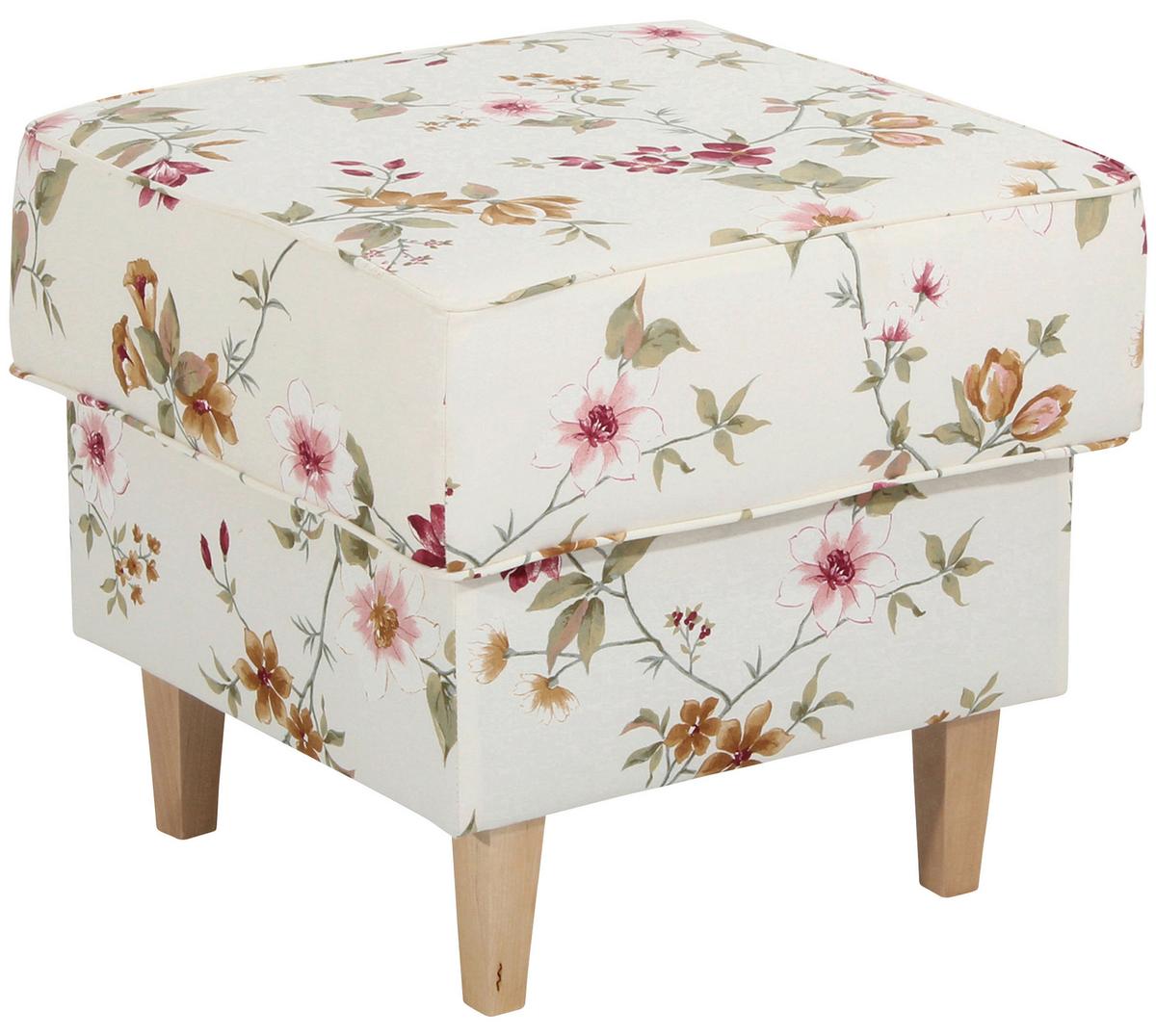 Hocker Lorris - Buchefarben/Weiß, Design, Textil (53/45/53cm) - Max Winzer