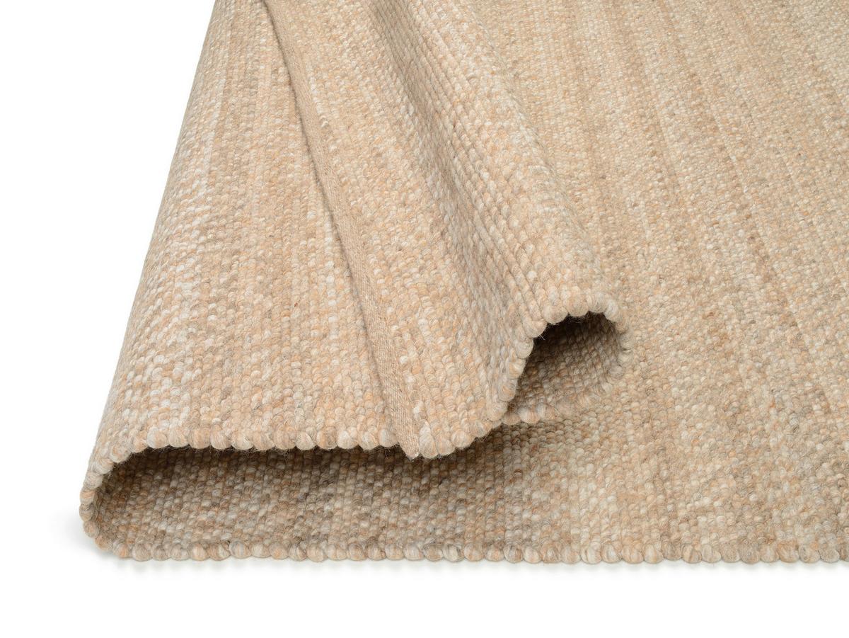 Handwebteppich Cappuccino Helsinki 80x300 cm, Wolle - Cappuccino, Basics, Textil (80/300cm) - Linea Natura