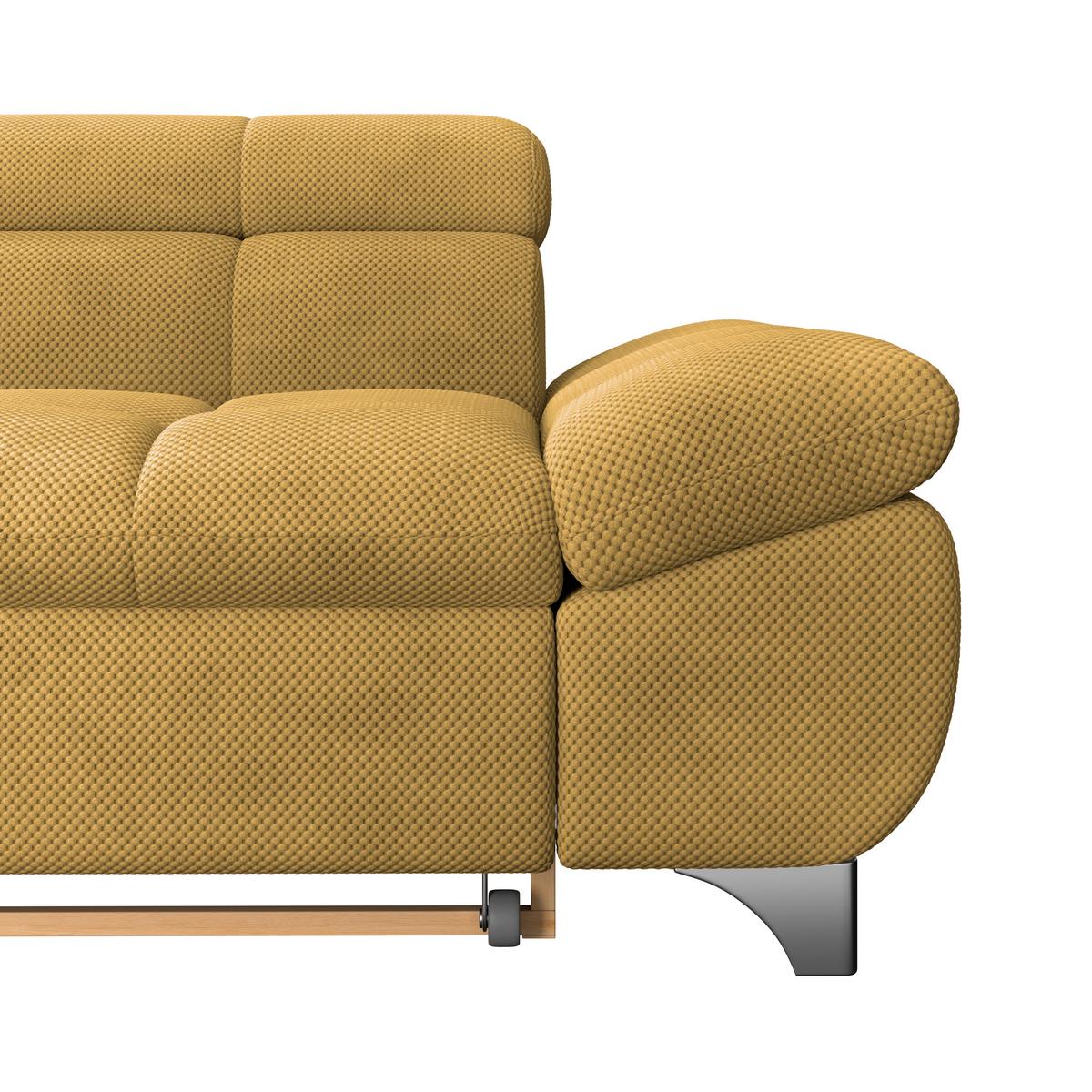 Ecksofa Gemini Senfgelb, B: 234cm - Chromfarben/Senfgelb, KONVENTIONELL, Textil (234/312cm)