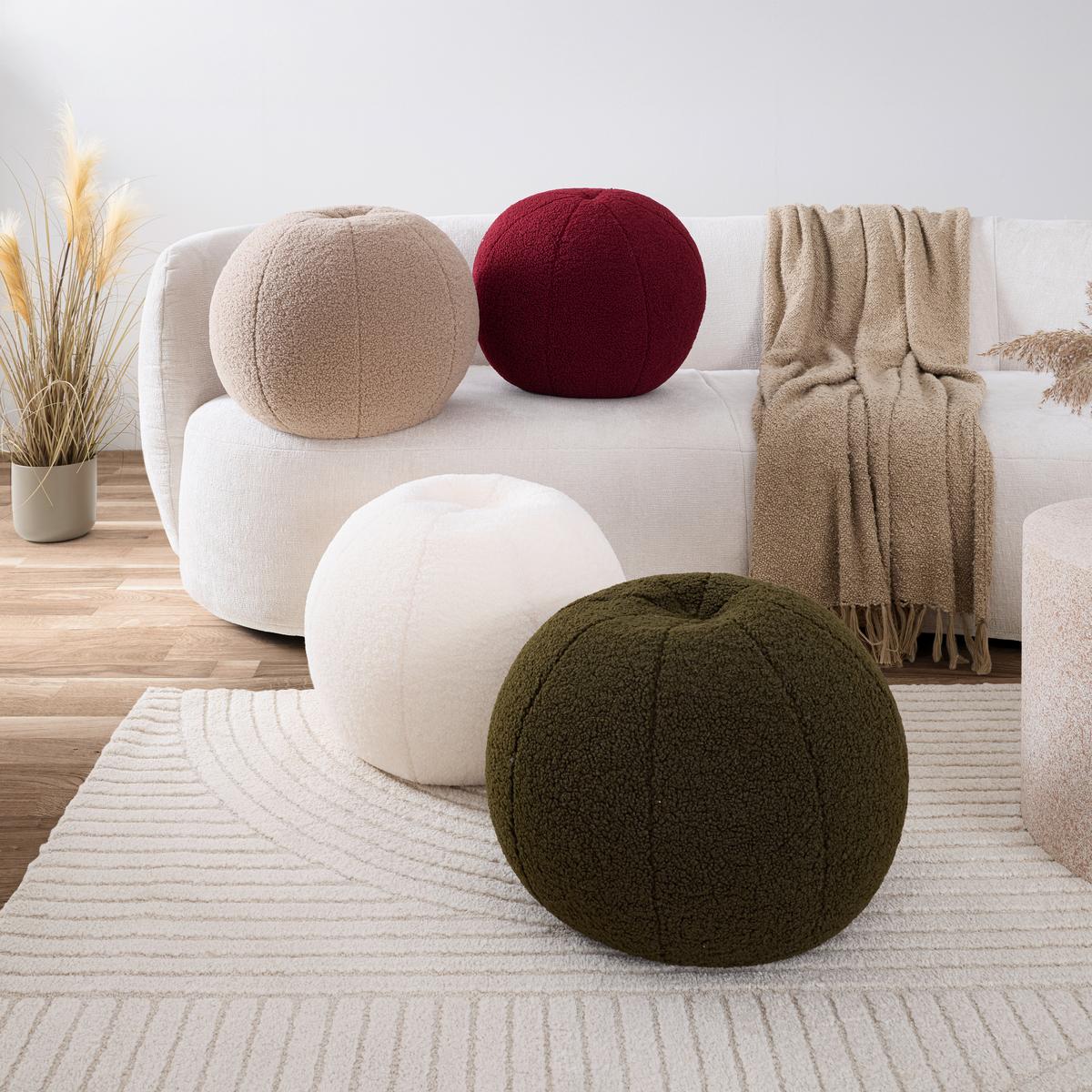 TABURETKA „PUFF“ TED - biela, textil (45cm) - Mömax