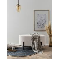 Hocker Weiß B: 80 Cm - Schwarz/Weiß, MODERN, Textil (80/42/40cm) - Livetastic