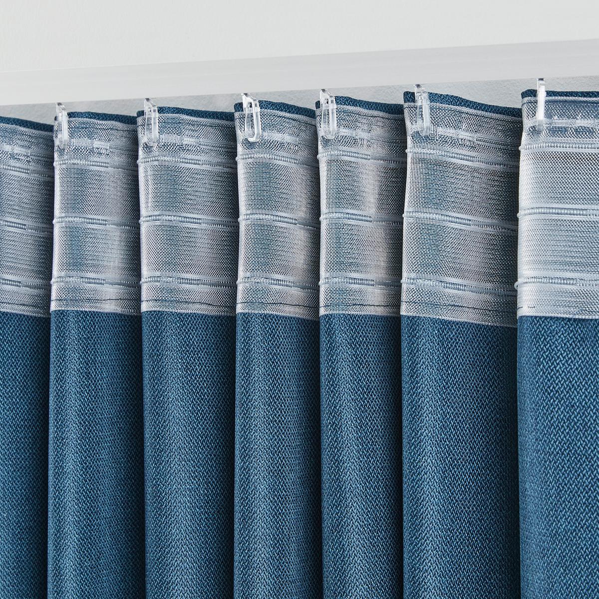 HOTOVÝ ZÁVES ANDI 2 KS/BAL. - modrá, Konventionell, textil (140/245cm) - Modern Living