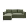 Ecksofa Pharell - Schwarz/Olivgrün, Basics, Textil (155/230cm) - Livetastic
