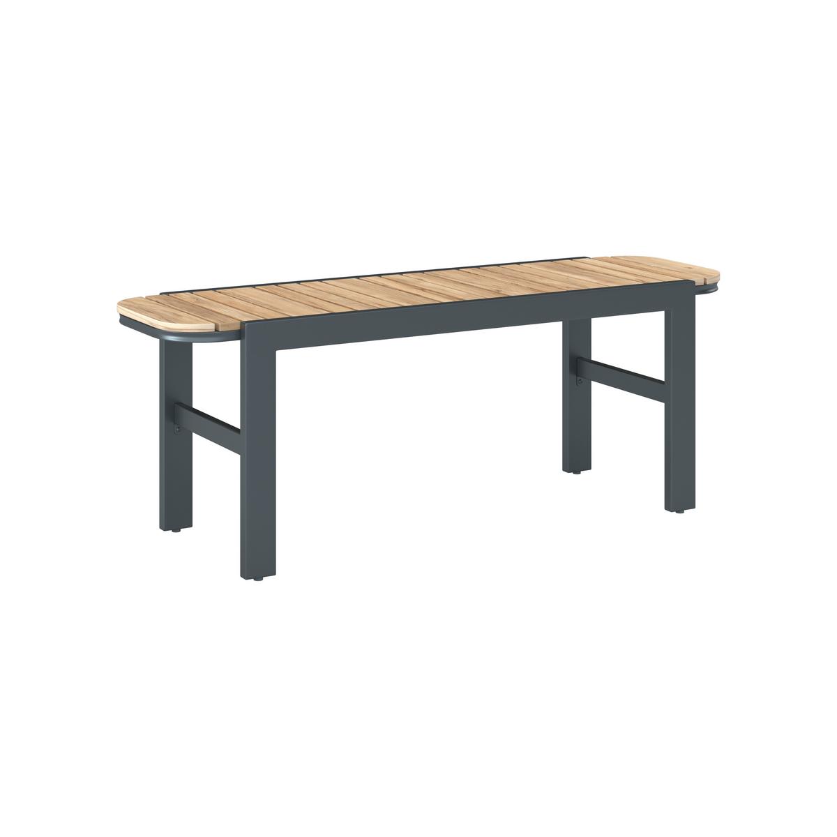 ZÁHRADNÁ LAVICA MARLO - farba akácie, Modern, kov/drevo (126/47/40cm) - Bessagi Garden