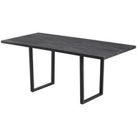 Rozťahovací jedálenský stôl Nils, 140-180x85 cm - čierna/tmavosivá, Design, kov/kompozitné drevo (140-180/85/76cm) - Mömax