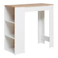 BAROVÝ STŮL DANDY 115X50CM - bílá/černá, Moderní, dřevo/plast (115/108/50cm)