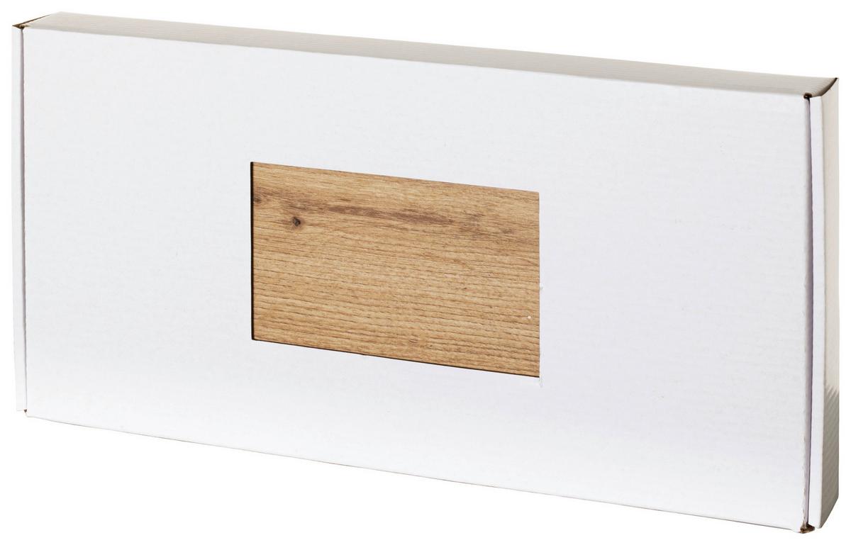 Skřiňka na klíče černá/dekor dub - černá/barvy dubu, Basics, kov (20/40/4cm)