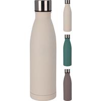Isolierflasche Mina - Dunkelgrün/Creme, Basics, Metall (5,5/5,5/26,5cm)