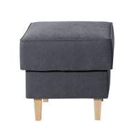 Hocker Lorris - Anthrazit/Buchefarben, Design, Textil (53/45/53cm) - Max Winzer