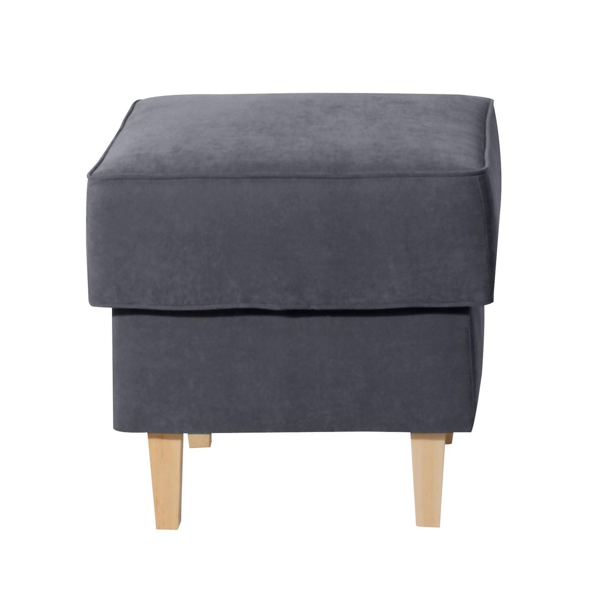 Hocker Lorris - Anthrazit/Buchefarben, Design, Textil (53/45/53cm) - Max Winzer