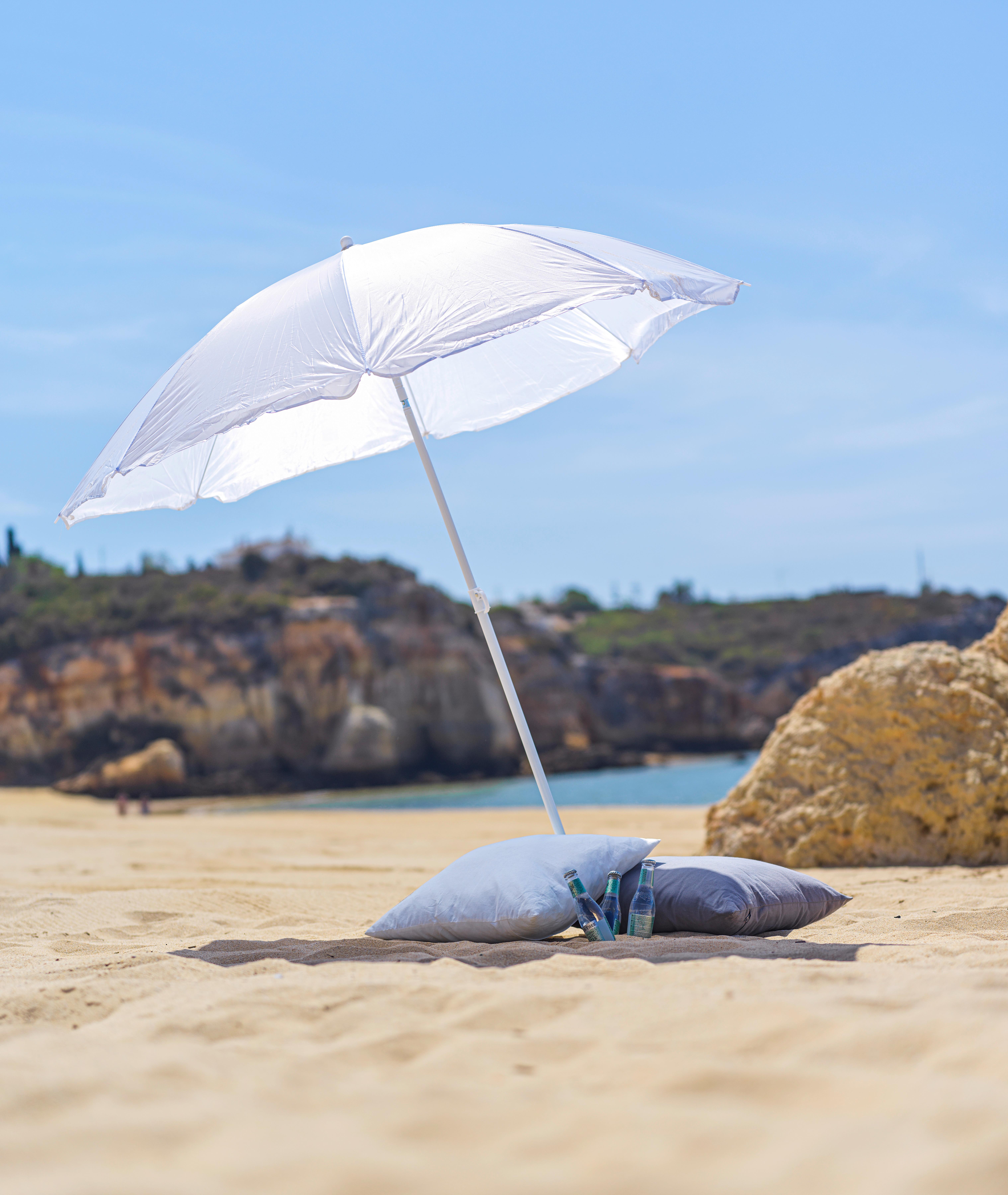 SLNEČNÍK LECCI - biela, kov/textil (180/190cm) - Mömax