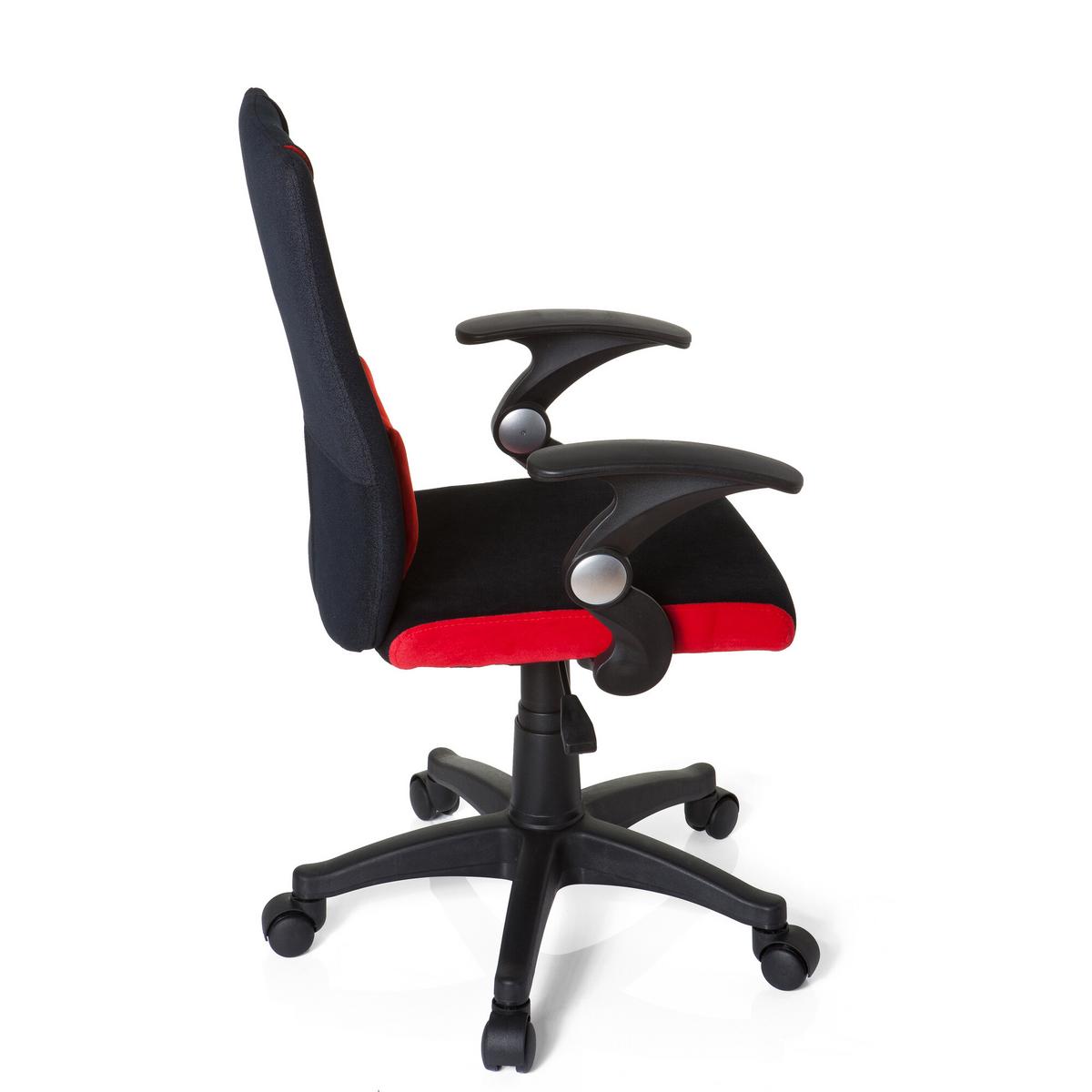 Jugenddrehstuhl Kiddy Pro Al Rot/Schwarz - Rot/Schwarz, Basics, Kunststoff (50/87-97/40cm) - MID.YOU
