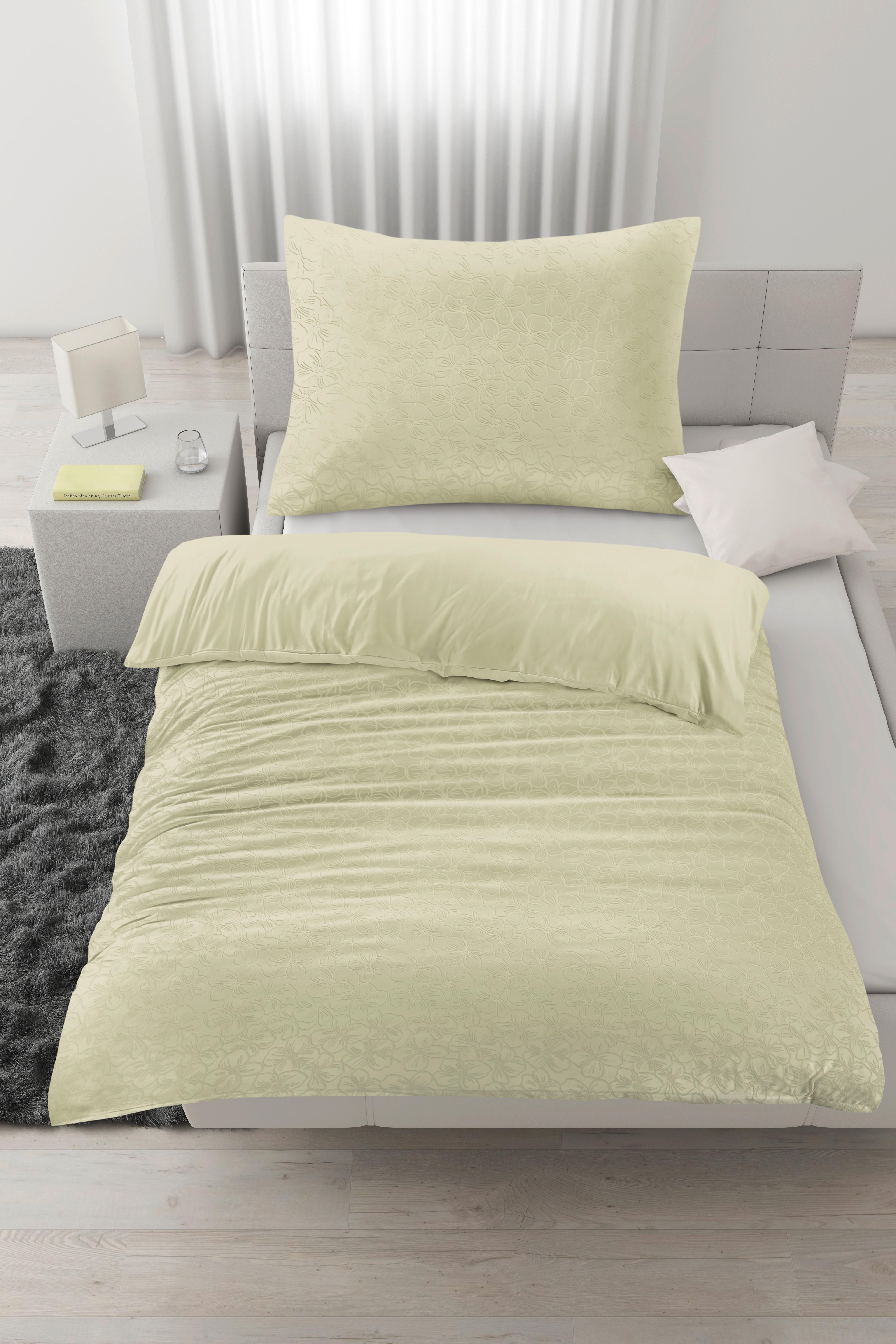 POVLEČENÍ Blume, 70X90/140X200 cm - mátově zelená, Konvenční, textil (140/200cm) - Mömax