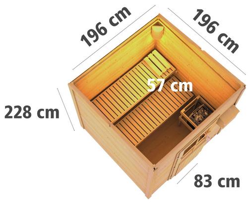 Saunakabine für zuhause Finnische Sauna für zwei Personen