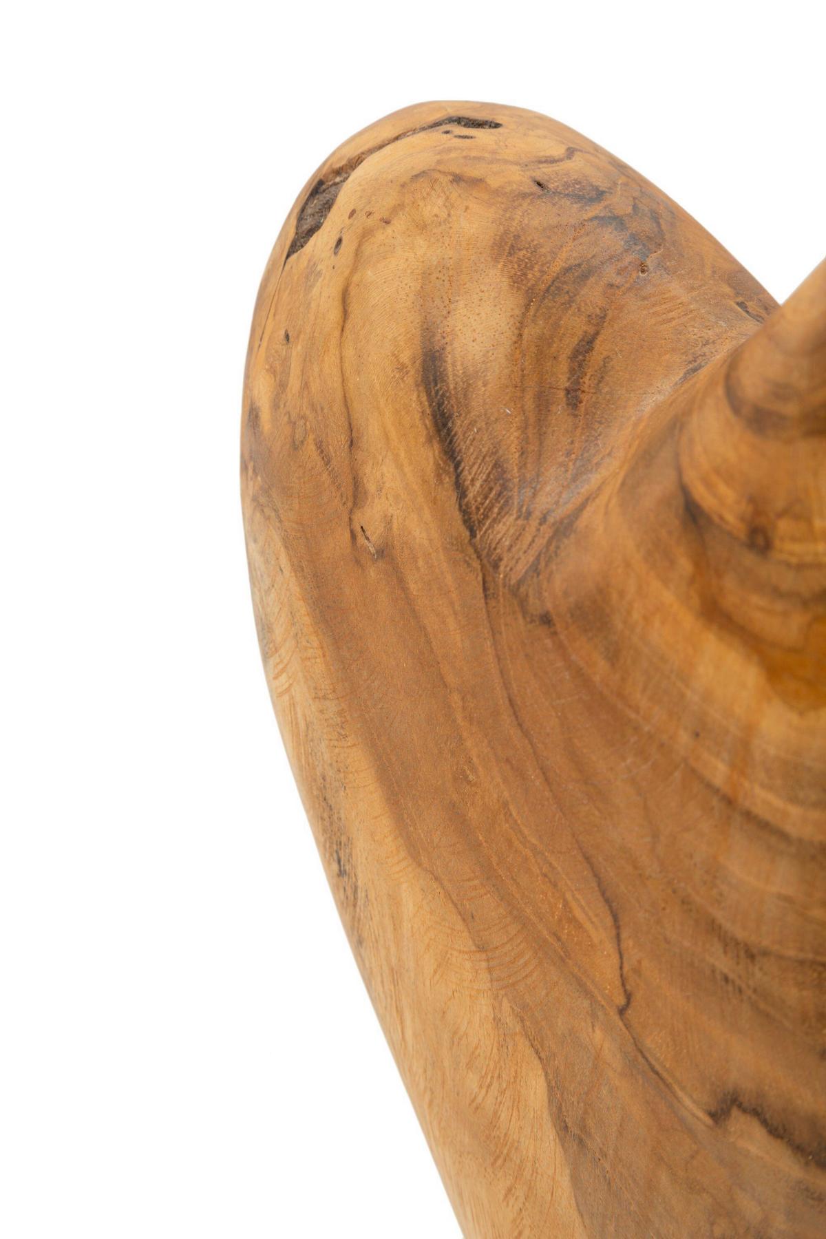 Skulptur Dobu Teak Braun, B: 20 cm - Braun, Basics, Holz (20/37/12cm)