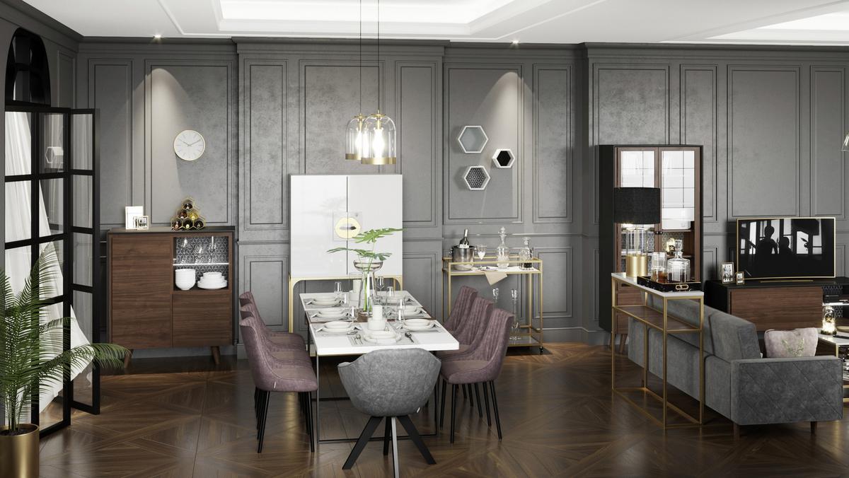 Wandregalset 3er-set Tailor 30 Cm Grau/weiß Dekor - Weiß/Grau, KONVENTIONELL, Holzwerkstoff (30/25,6/20,5cm) - Playboy