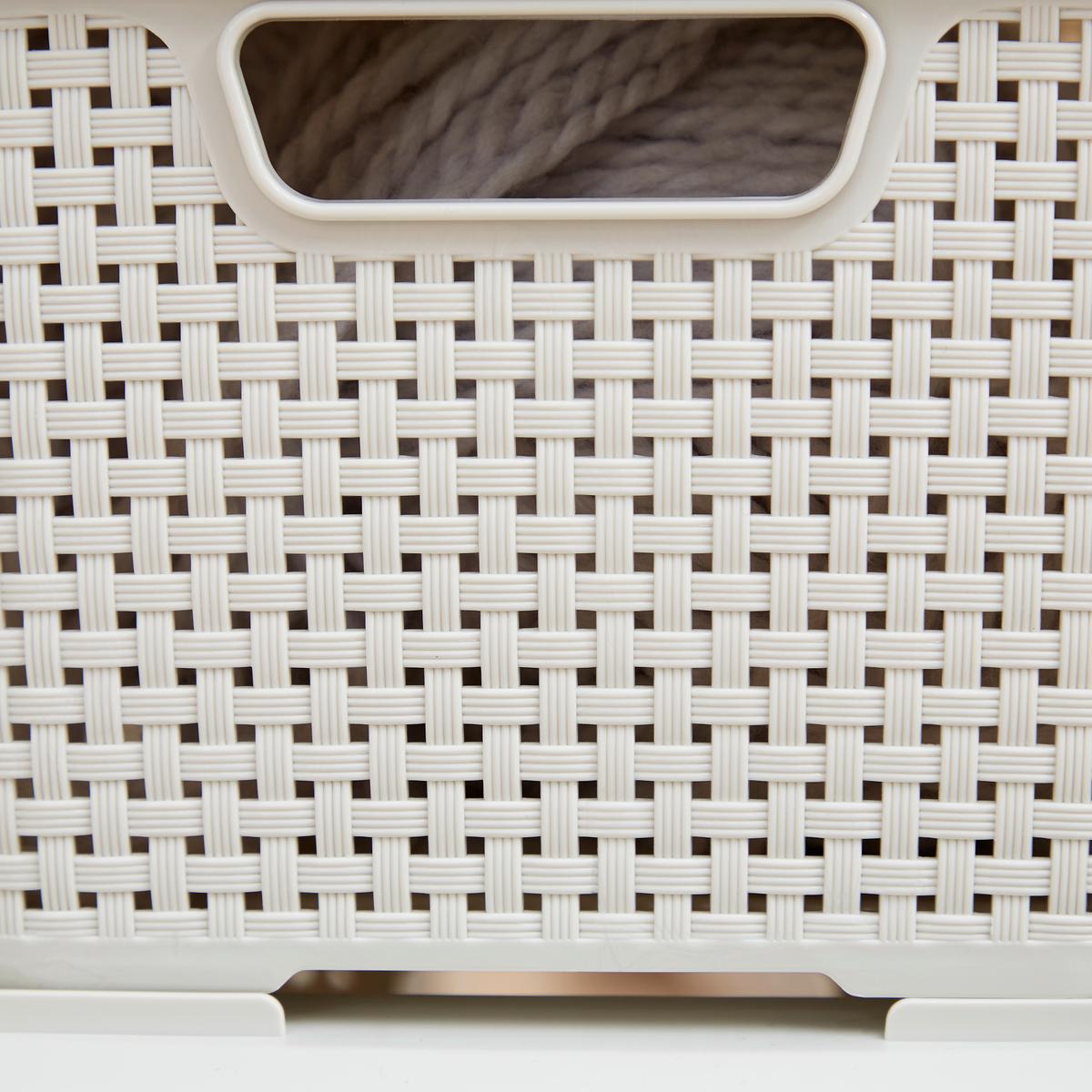 Fiókos Tároló Rattan - krémszínű/antracit, Basics (24,1/29,6/64cm) - Ondega