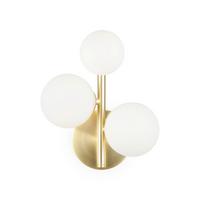 Wandleuchte Dallas - Goldfarben/Weiß, Trend, Glas/Metall (26/20/12cm) - MAYTONI