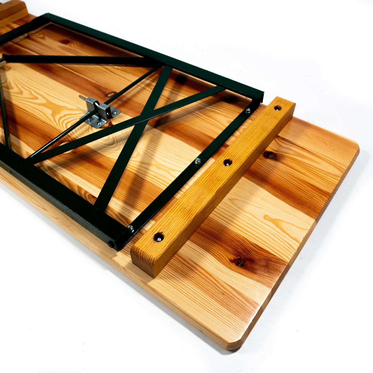 Garten-bartisch Biertisch 220x50x78cm (bxtxh) - Fichtefarben/Grün, Basics, Holz/Metall (220/78/50cm)