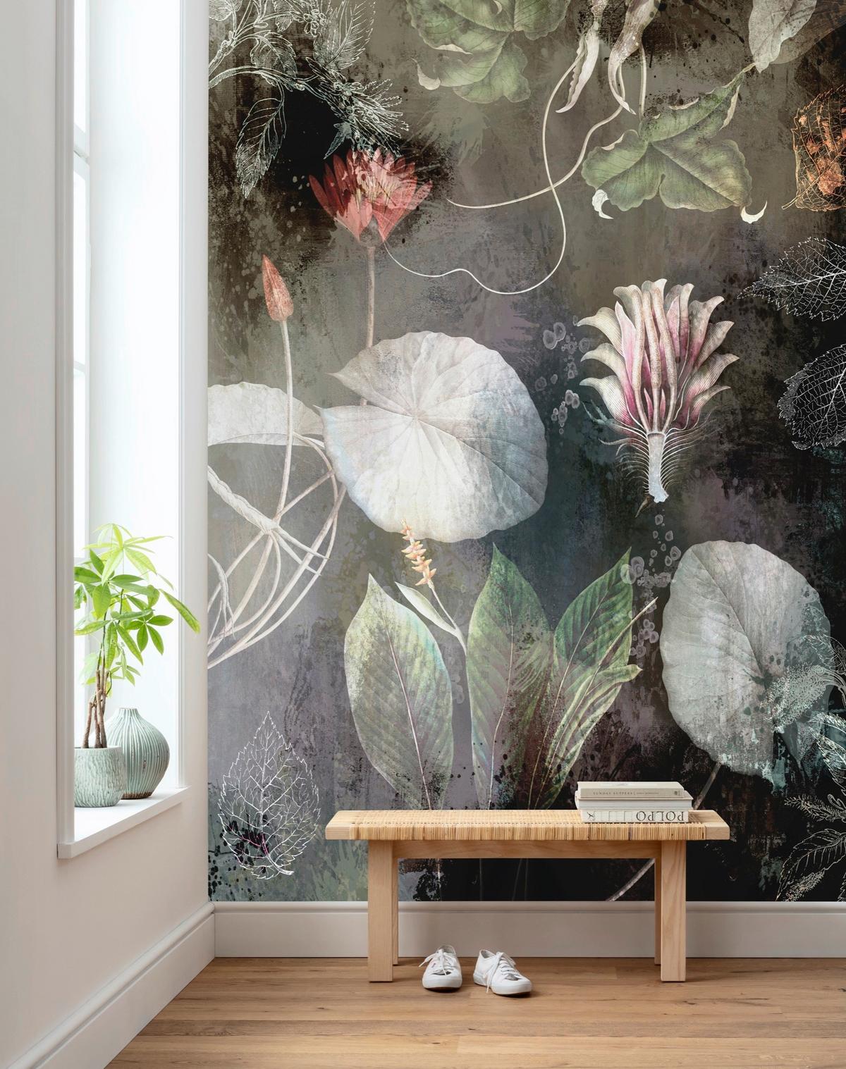 Fototapete Inx4-044 Night Flowers - Trend, Papier (200/280cm) - Komar