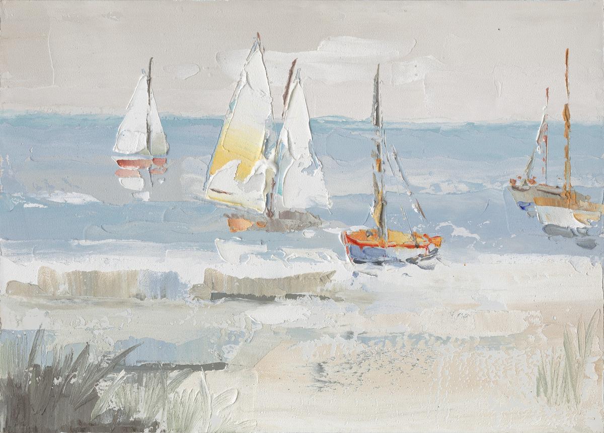 Malba na plátně SUMMER SAIL - vícebarevná, Moderní, kompozitní dřevo/textil (120/80/3,8cm) - Mömax