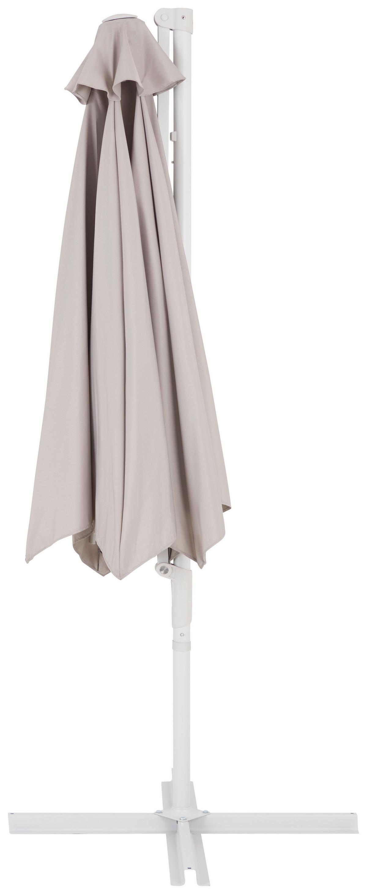 BOČNÍ SLUNEČNÍK AGOSTINO - šedá, Moderní, kov/textil (300/250/300cm) - Mömax