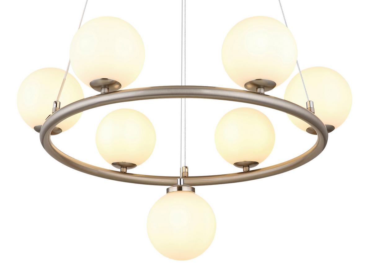 LED-Hängeleuchte 56140-5h - Schwarz/Weiß, Design, Glas/Kunststoff (60/120cm) - Globo