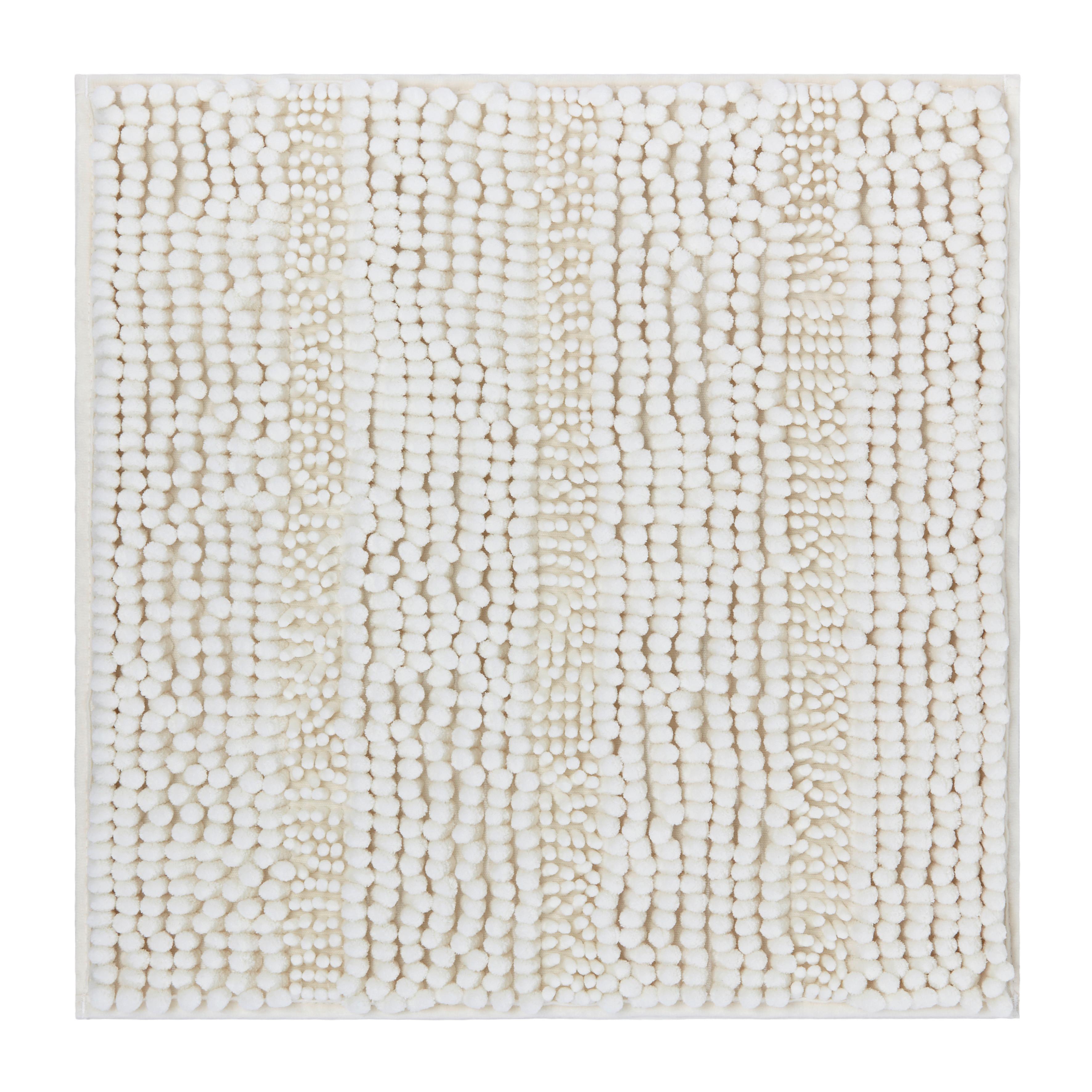 Koupelnová předložka Uwe, 50/50cm, bílá - bílá, textil (50/50cm) - Modern Living