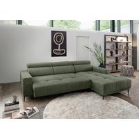 Ecksofa Intera Dunkelgrün S: 276x188 Cm - Dunkelgrün/Schwarz, KONVENTIONELL, Textil (276/188cm) - Livetastic