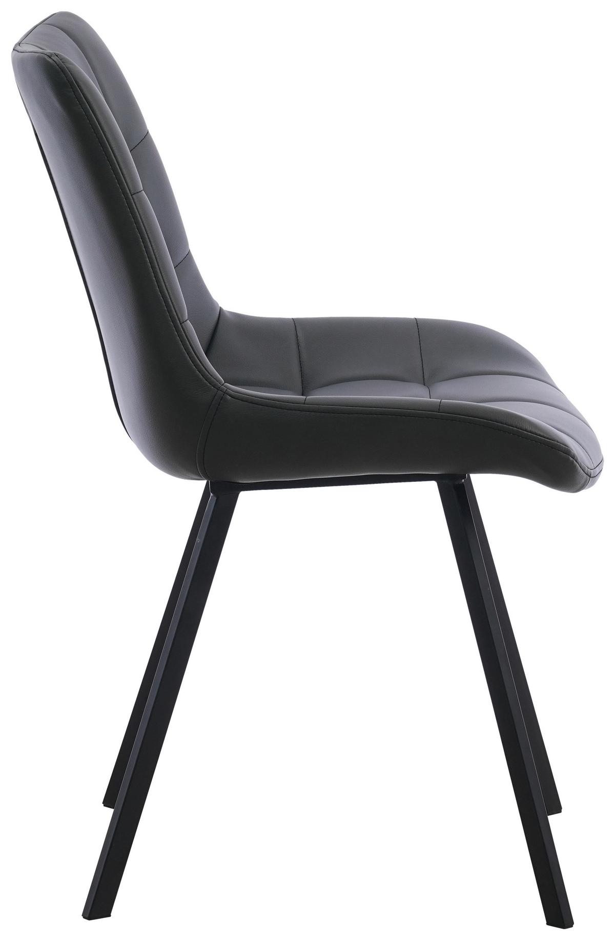 Stuhl Fritz Grau/Schwarz B: 54 cm - Schwarz/Grau, MODERN, Textil/Metall (54/86/62cm) - MID.YOU
