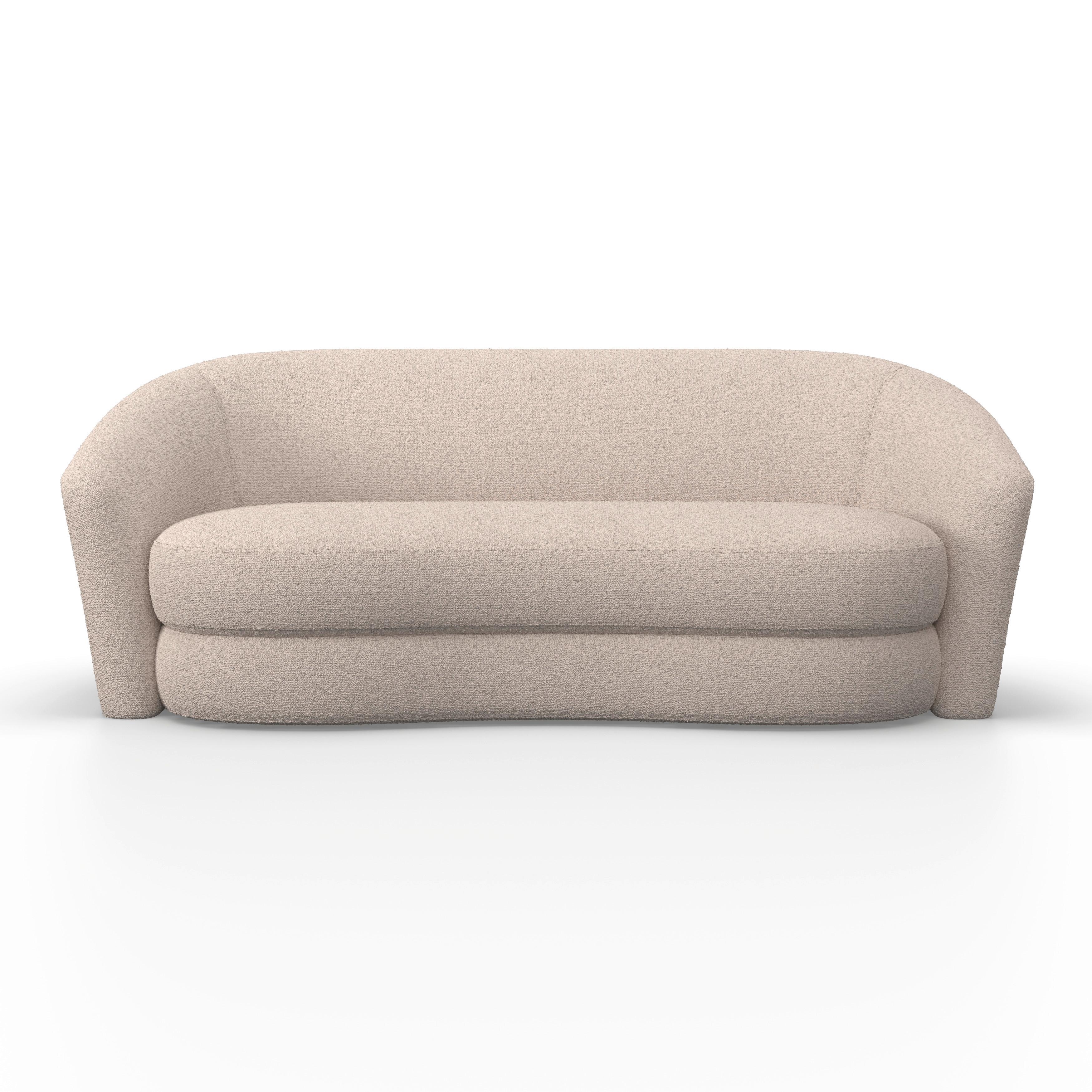 Pohovka ISABEL, tmavě šedá - černá/krémová, Moderní, dřevo/textil (197/72/86cm) - Bessagi Home