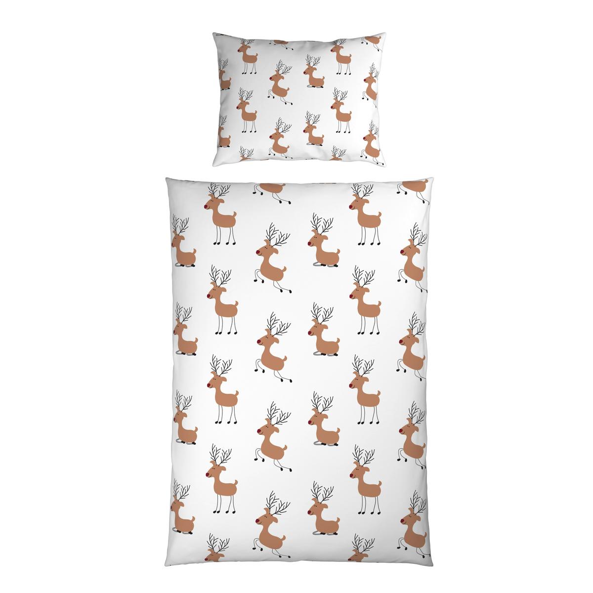 POVLEČENÍ TIMBA - bílá/světle hnědá, textil (200/140cm) - Mömax