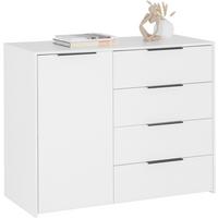 KOMODA ALAN 3 biela - čierna/biela, Modern, kompozitné drevo (114,5/93,4/50cm) - Luca Bessoni