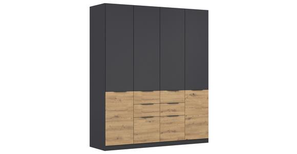 Kleiderschrank Max-Extra - Eiche Artisan/Grau, KONVENTIONELL, Holzwerkstoff (181/210/54cm) - James Wood